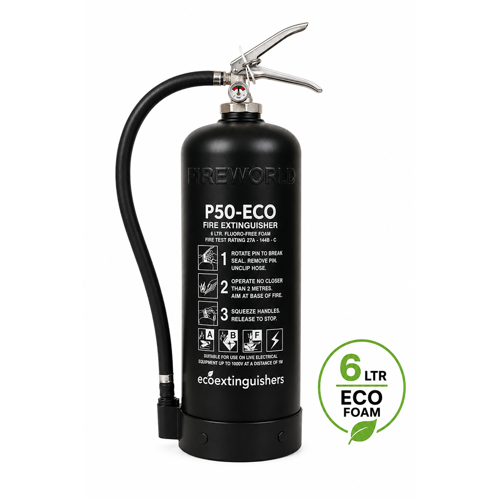 P50 Foam 6ltr Eco Extinguisher - Black